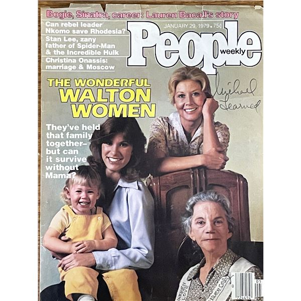 The Waltons Michael Learned signed People magazine cover