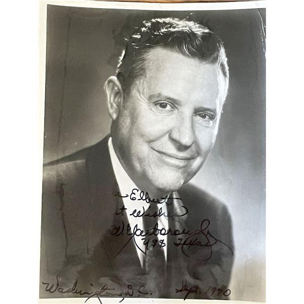 USS Texas Ralph Yarborough signed photo