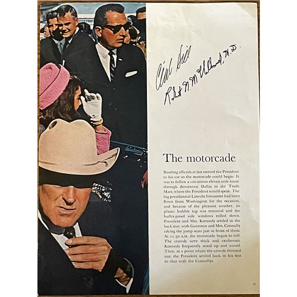 JFK Assassination Robert N. McClelland and Clint Hill signed photo