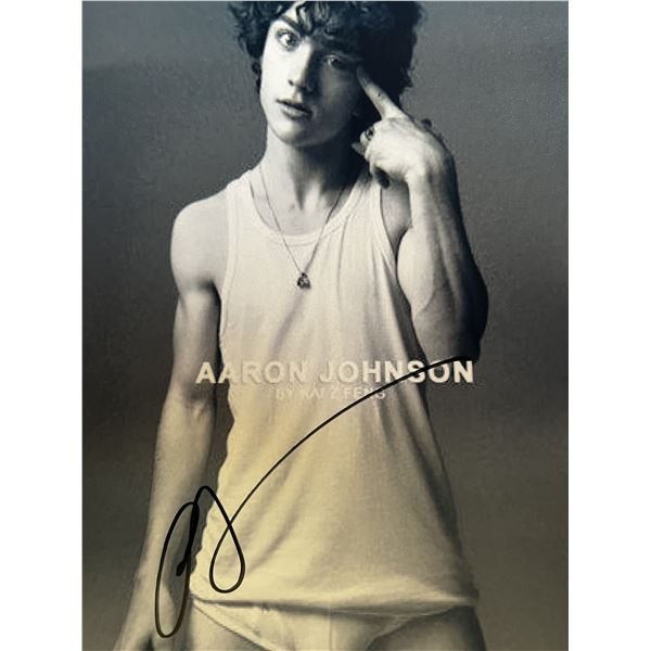 Aaron Johnson signed photo
