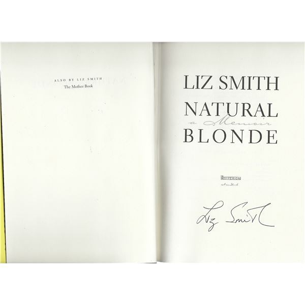 Natural Blonde Liz Smith signed book
