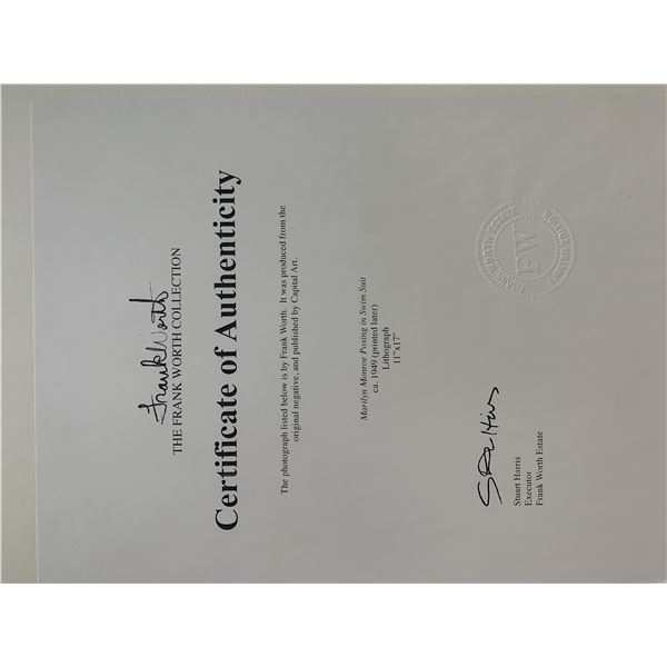 Marilyn Monroe Frank Worth Collection limited edition photo