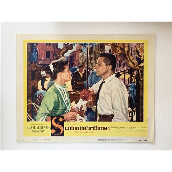Summertime original 1955 vintage lobby card