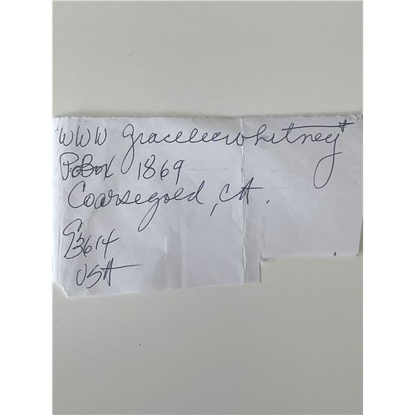 Grace Lee Whitney signature cut