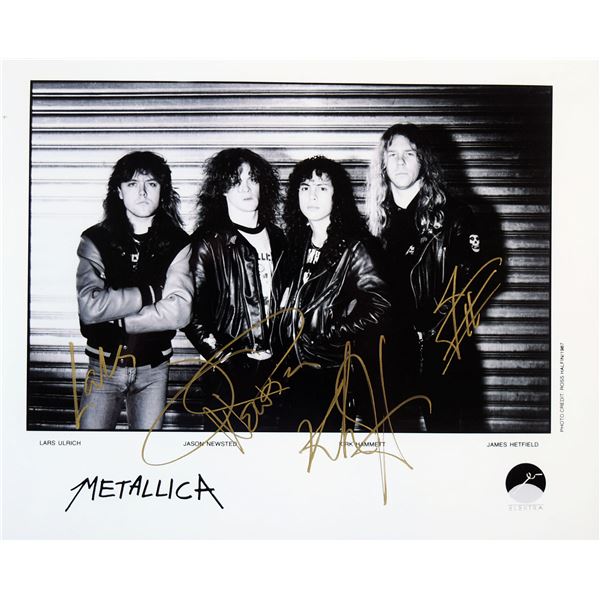 Metallica signed promo photo