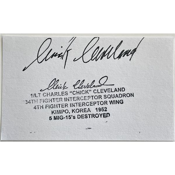 USAF Charles Cleveland signature cut