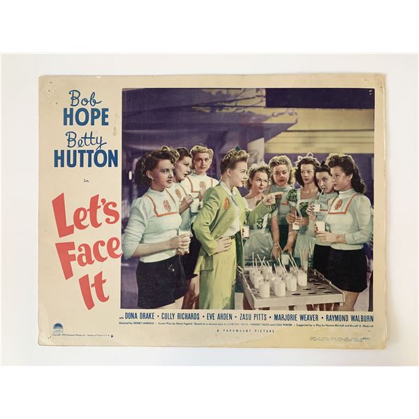 Let's Face It original 1943 vintage lobby card