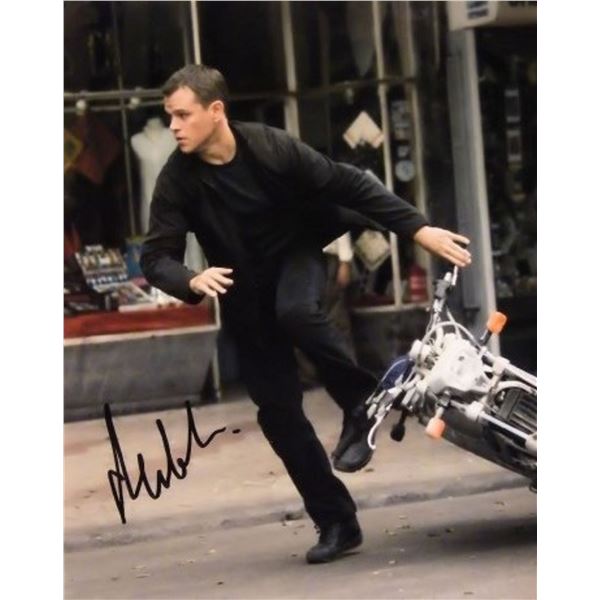 Matt Damon signed movie Bourne Identity still photo
