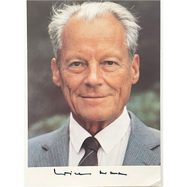 Nobel Prize Dr. Willy Brandt signed photo
