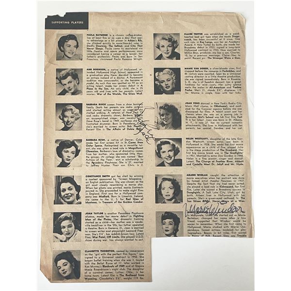 The Killing Marie Windsor signed magazine page