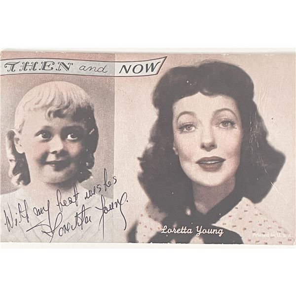 Actress Loretta Young signed photo