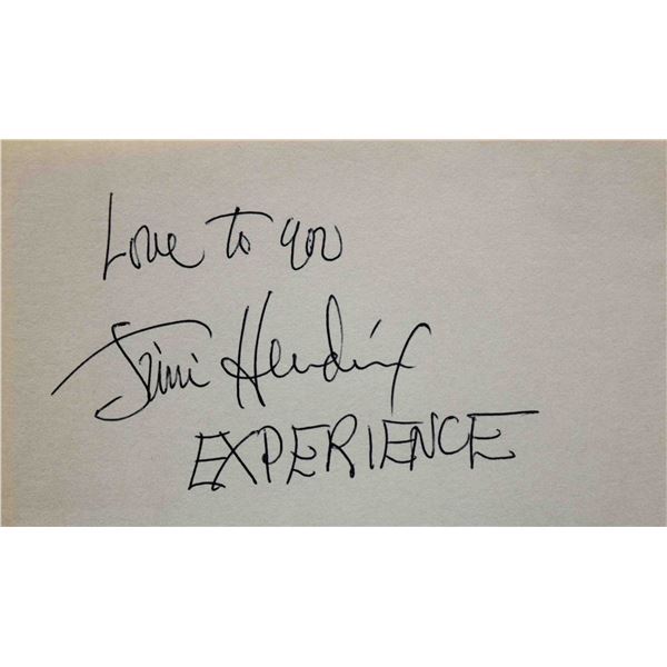Jimi Hendrix signed slip