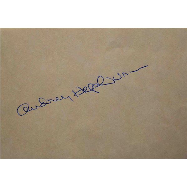 Audrey Hepburn signature slip