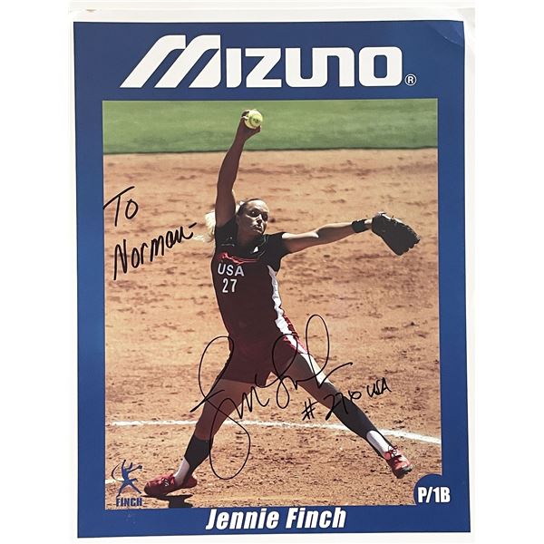 USA softball Jennie Finch signed photo