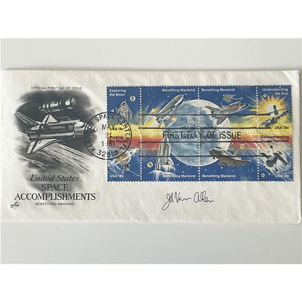 Physics researcher James Van Allen signed cover