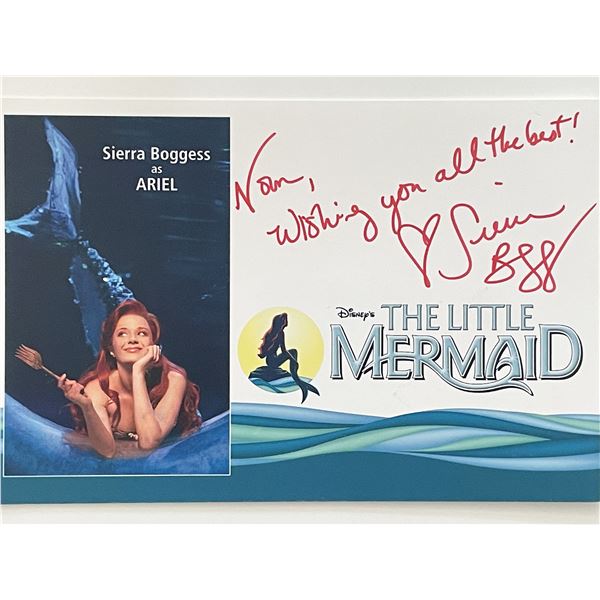 Little Mermaid Sierra Boggess signed photo note