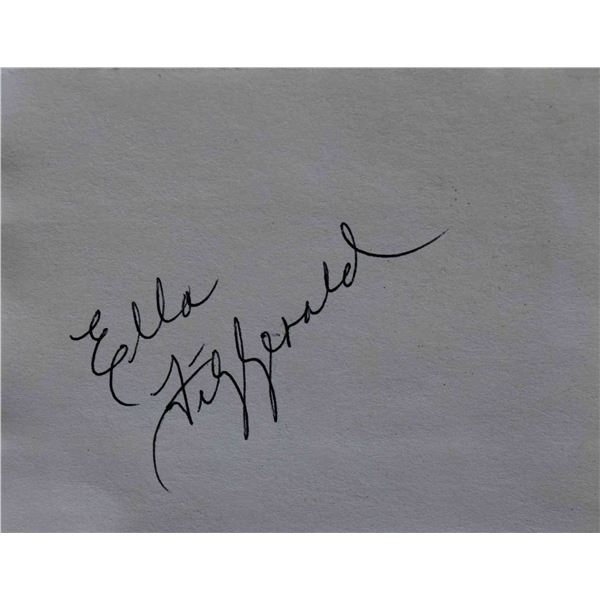 Ella Fitzgerald signature slip