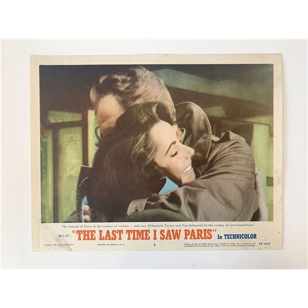 The Last Time I Saw Paris original 1954 vintage lobby card