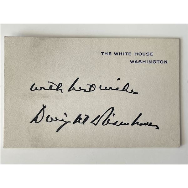 34th US President Dwight Eisenhower printed signature