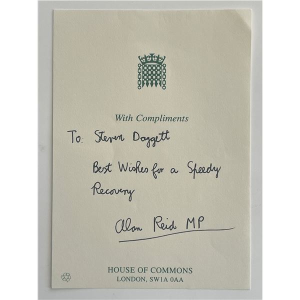 Steven Dagget signed note