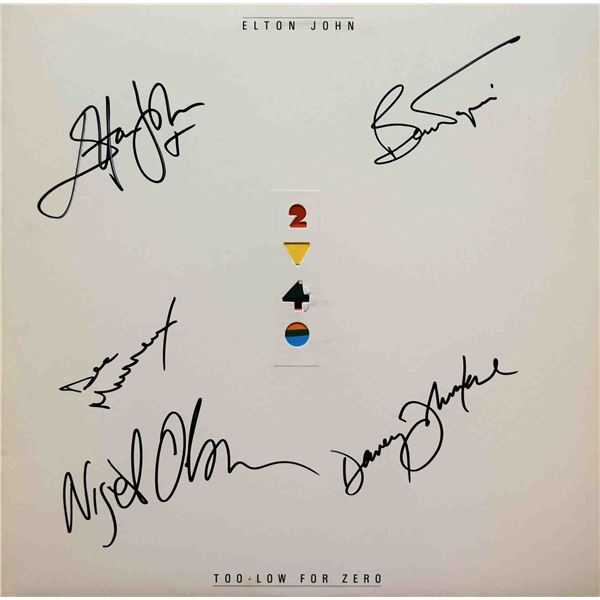 Elton John signed Too Low For Zero album