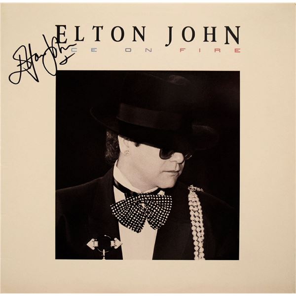 Elton John signed Ice On Fire album
