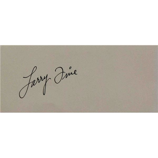 Larry Fine signature slip