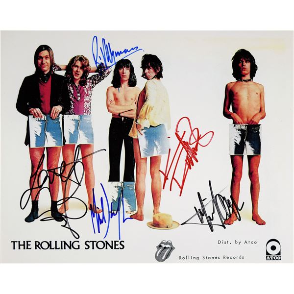 The Rolling Stones signed promo photo