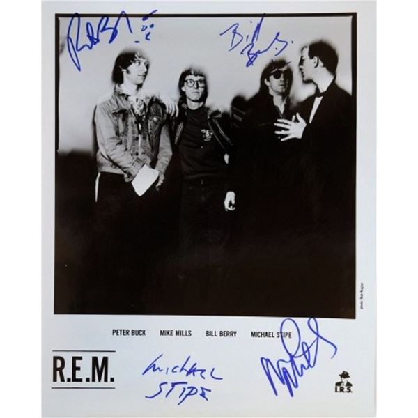 R.E.M. signed promo photo