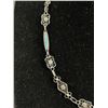 Image 2 : Vintage Hand Crafted Sterling Silver w/Turquoise Stone Inlay Necklace