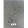 Image 2 : Extra Length of Large Silver Links Necklace