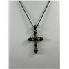Image 2 : Vintage Rhinestones Cross Pendant w/Chain Necklace