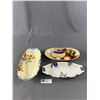 Image 1 : 3 Vintage Trinket Dishes 9.5" - 10" Royal Staffordshire Pottery, Ucagceo Japan and Loffelschale