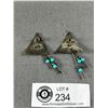 Image 2 : Silver Turquoise Earrings
