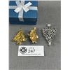 Image 2 : Rhinestone X-Mas Brooches