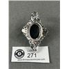 Image 2 : C. 1960 Black Alaska Rose Pendant Quality!