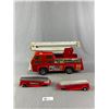 Image 3 : Vintage Metal Toy Vehicles Lot - 16" L Tonka "Snorkel Unit" Fire Truck, 2 - 7" L Tonka P/U Trucks & 