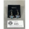 Image 2 : Silver Turtle & Earrings - Turquois & Blue Lapis Inlay