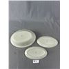 Image 2 : 3 Vintage Royal Copenhagen Made In Denmark - 2 Oval 9.5" L Platers & 11.5" x 2.5" Oval Bowl