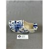Image 8 : 3 Vintage Delft Blue Holland Ceramics - 6"L Shoe Ashtray, 3"H Coffee Mug & 11"H Jug w/Stopper