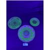 Image 1 : 3 Beautiful Vintage Uranium Glass Dishes - 6"-9"-9.5"
