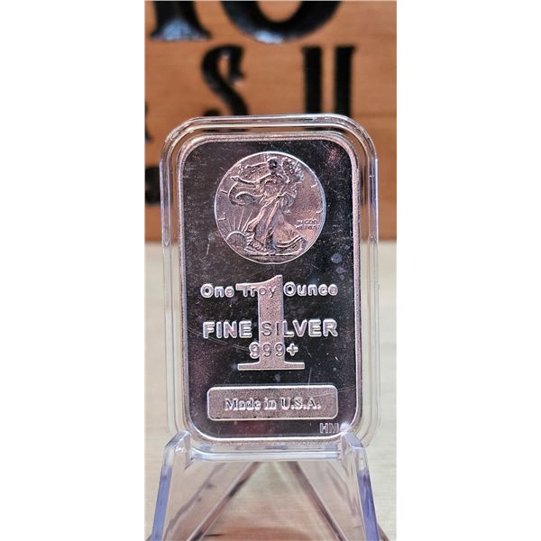 Lot 4-1) 1 oz Walking Liberty Silver Bar