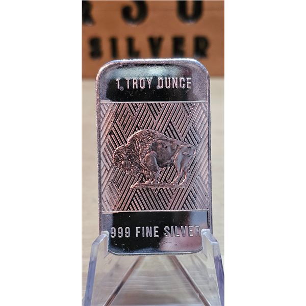 Lot 9-1) 1 oz RMC Buffalo Silver Bar