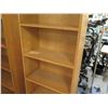 Image 8 : Qty 2 Wood Veneer 6-Tier Bookcases 42" & 24"W
