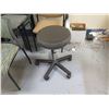 Image 2 : Qty 5 Upholstered Office Chairs, Misc Styles & Sizes & Rolling Stool