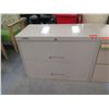 Image 2 : Qty 2 Metal 2-Drawer Lateral Filing Cabinets 36" x 20" (each)