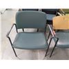 Image 2 : Qty 2 Stationary Padded Office Armchairs, Misc Styles & Sizes