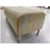 Image 2 : Upholstered Metal Frame Bench Seat 96"x19"x26"H w/ Matching Ottoman 48"x18"x18"H