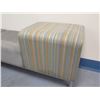 Image 8 : Upholstered Metal Frame Bench Seat 96"x19"x26"H w/ Matching Ottoman 48"x18"x18"H