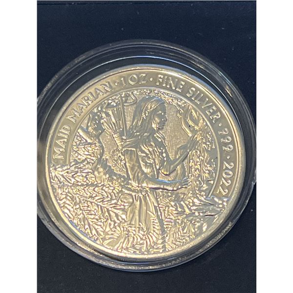 Maid Marian 1 oz  fine silver 999 2022